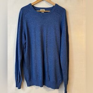 L L Bean Men’s Lambswool Crewneck Sweater LT Academia Professor Minimalist